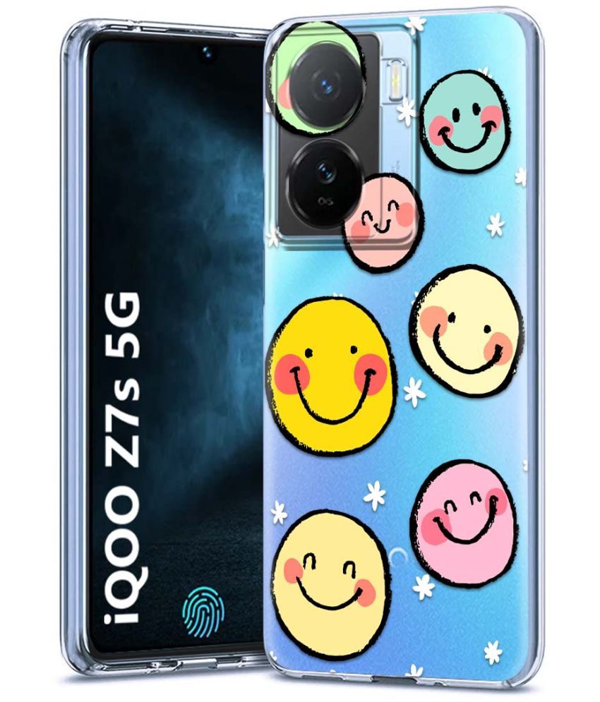     			Fashionury Multicolor Printed Back Cover Silicon Compatible For iQoo Z7s 5G ( Pack of 1 )