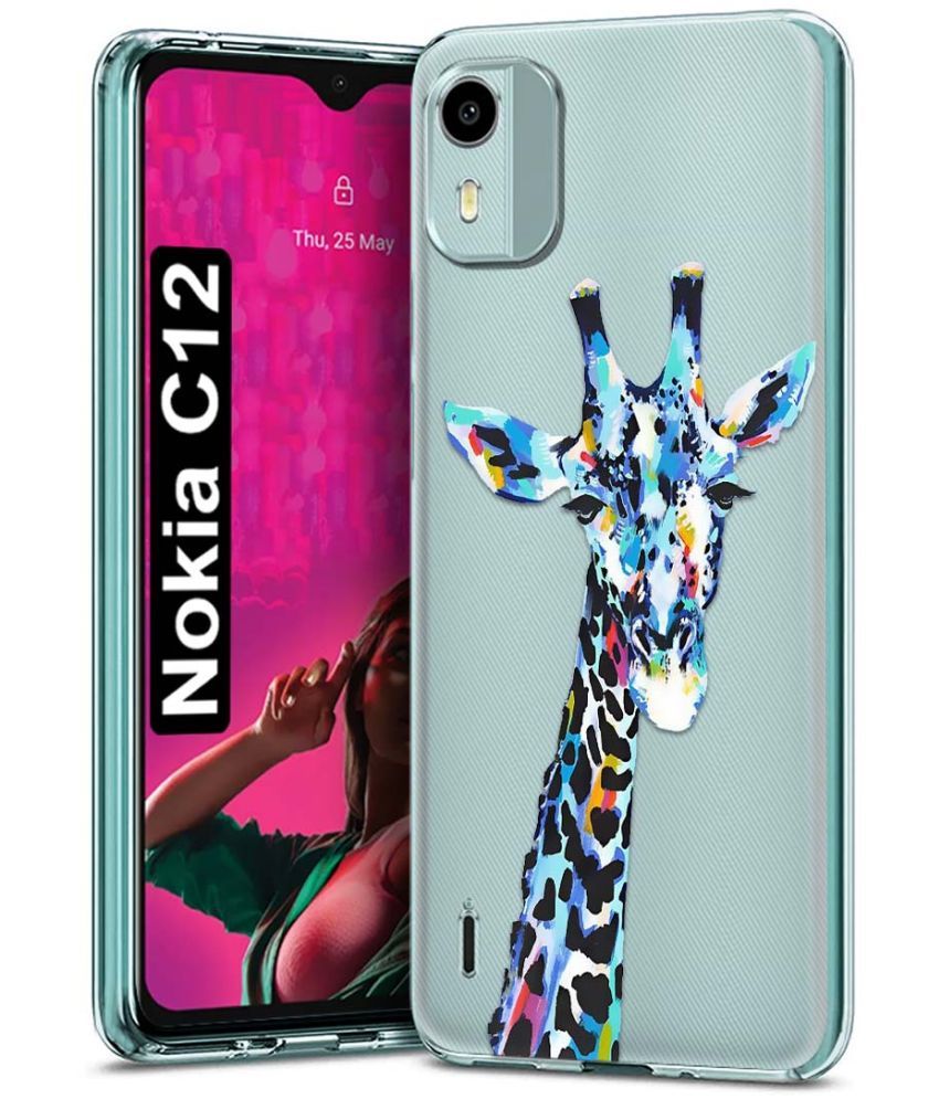     			Fashionury Multicolor Printed Back Cover Silicon Compatible For Nokia C12 ( Pack of 1 )