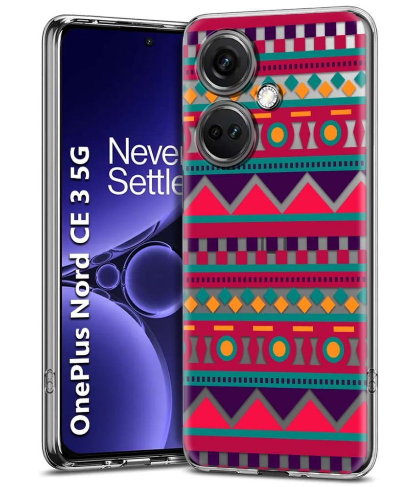     			Fashionury Multicolor Printed Back Cover Silicon Compatible For OnePlus Nord CE 3 5G ( Pack of 1 )