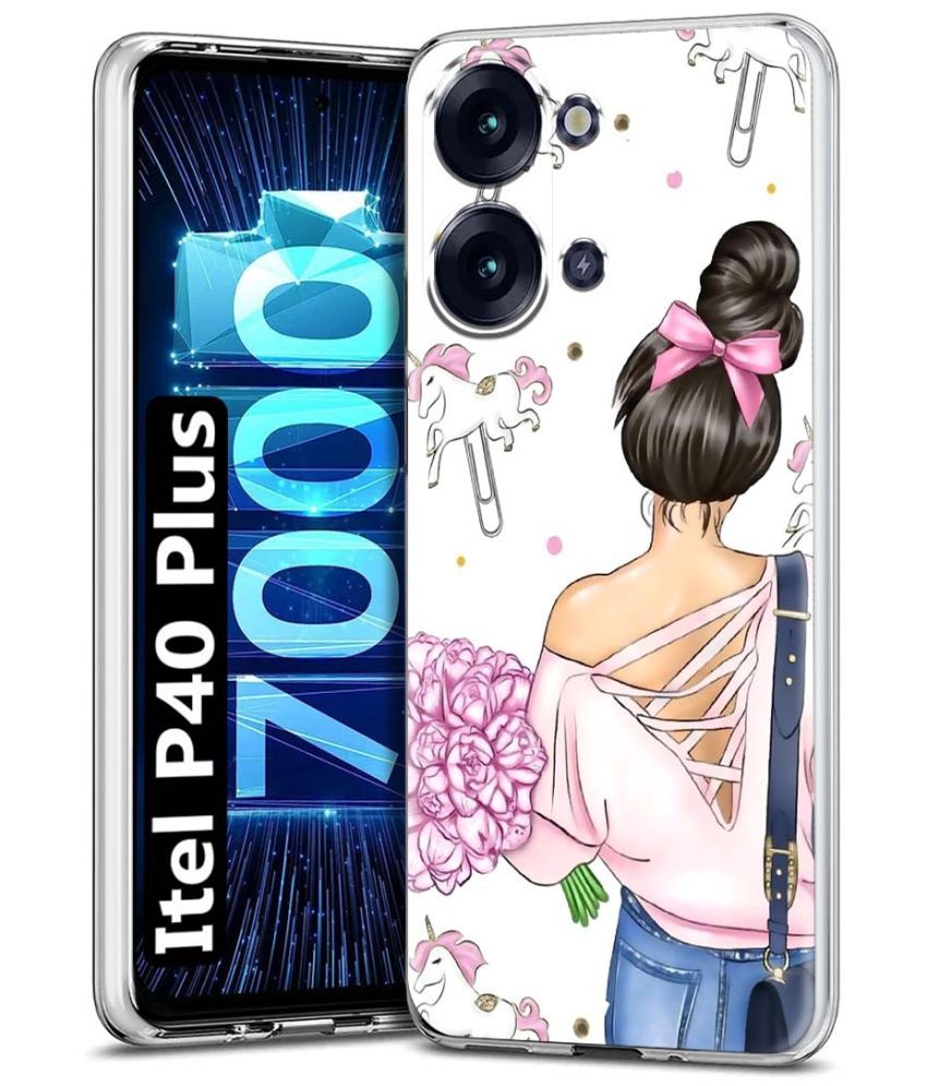     			Fashionury Multicolor Printed Back Cover Silicon Compatible For Itel P40 Plus ( Pack of 1 )