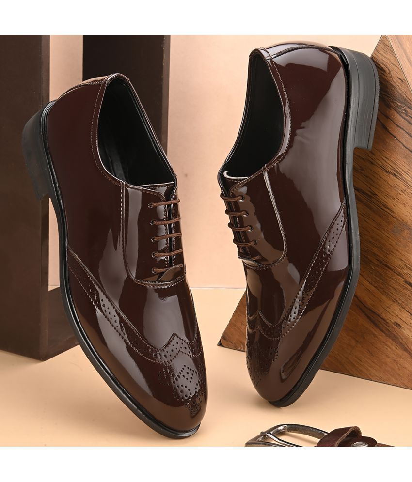     			John Karsun Brown Men's Derby Formal Shoes