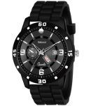 Reboot Black PU Analog Men's Watch