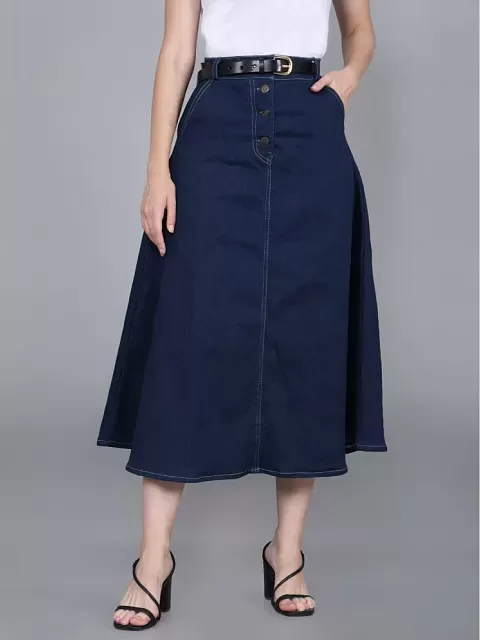 Women's Denim Short Skirt With Fringes – S & F Online Store