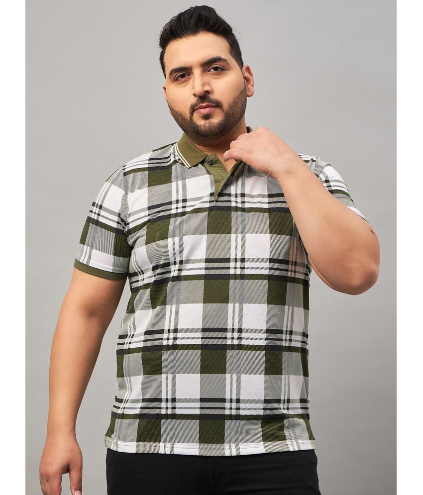     			AUSTIVO Cotton Blend Regular Fit Checks Half Sleeves Men's Polo T Shirt - Multicolor ( Pack of 1 )