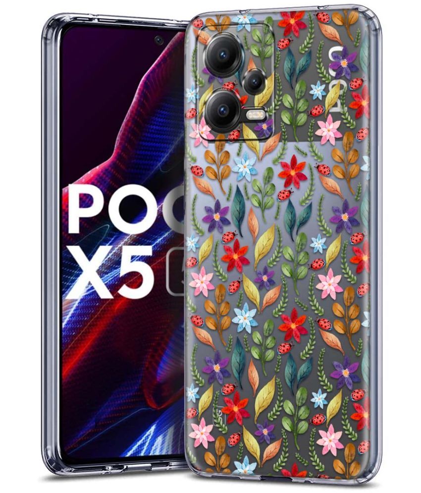     			Fashionury Multicolor Printed Back Cover Silicon Compatible For poco x5 5g ( Pack of 1 )