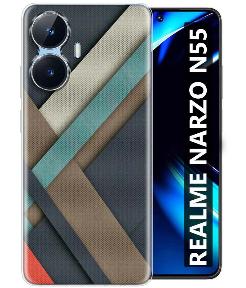     			Fashionury Multicolor Printed Back Cover Silicon Compatible For Realme Narzo N55 ( Pack of 1 )