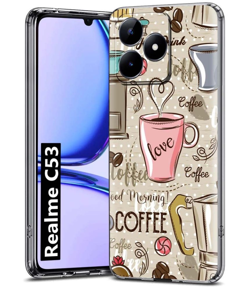     			Fashionury Multicolor Printed Back Cover Silicon Compatible For Realme C53 ( Pack of 1 )