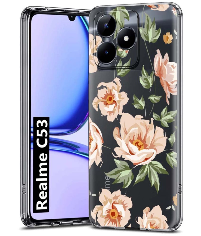     			Fashionury Multicolor Printed Back Cover Silicon Compatible For Realme C53 ( Pack of 1 )