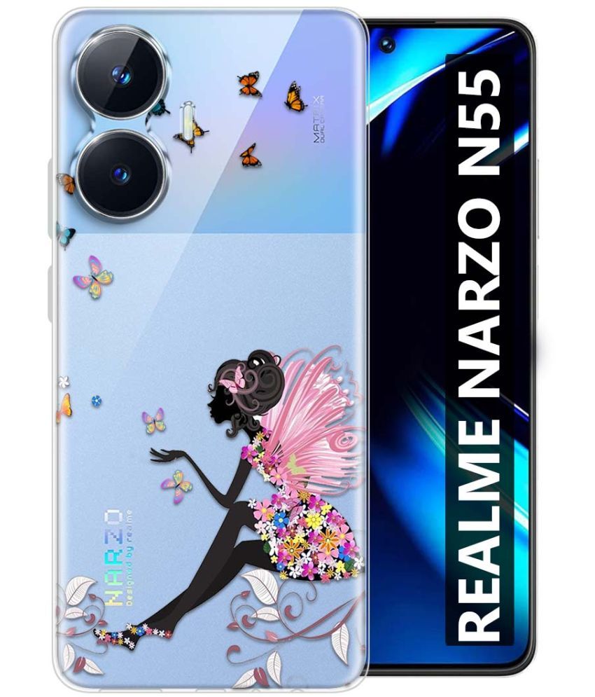     			Fashionury Multicolor Printed Back Cover Silicon Compatible For Realme Narzo N55 ( Pack of 1 )