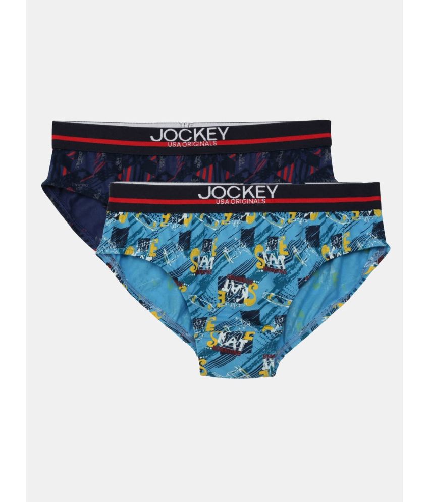     			Jockey UB12 Boy's Super Combed Cotton Brief - Assorted Prints(Pack of 2 - Color & Prints May Vary)