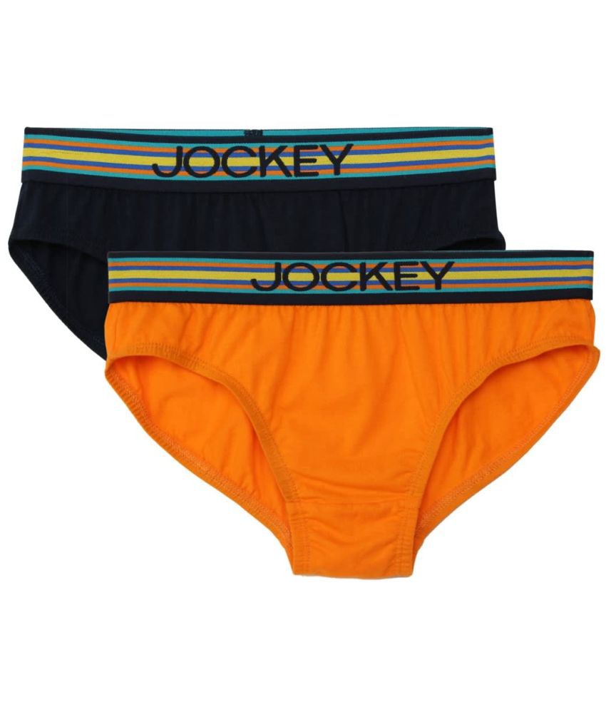     			Jockey PB05 Boy's Super Combed Cotton Solid Brief-Assorted Colors(Pack of 2-Color & Prints May Vary)