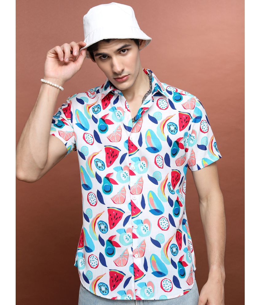     			Ketch Polyester Regular Fit Printed Half Sleeves Men's Casual Shirt - Multicolor ( Pack of 1 )