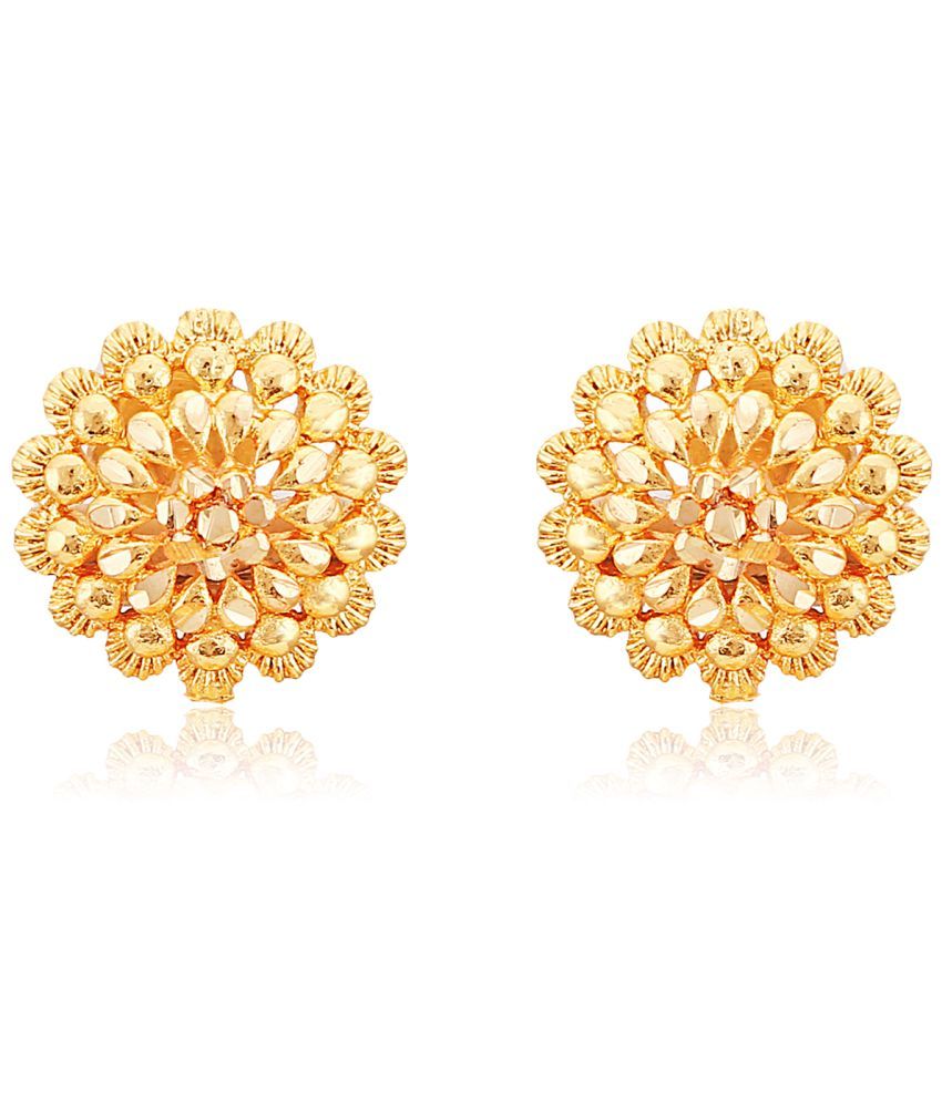     			VIVASTRI Golden Stud Earrings ( Pack of 1 )