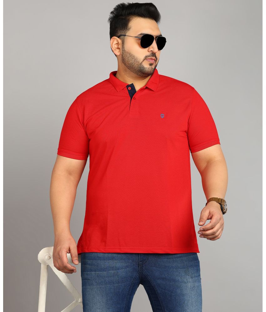     			XFOX Cotton Regular Fit Solid Half Sleeves Men's Polo T Shirt - Red ( Pack of 1 )