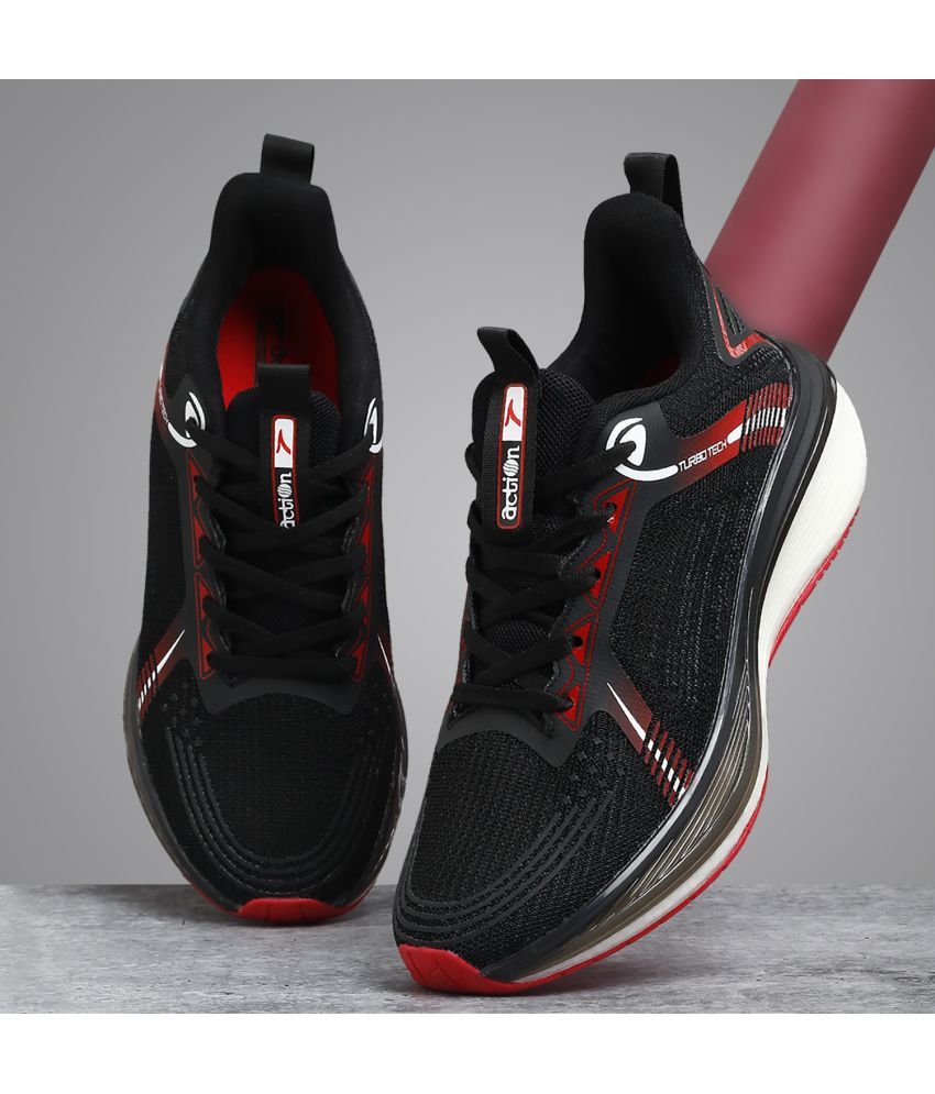     			Action Sports Running Shoes Black Men's Sports Running Shoes