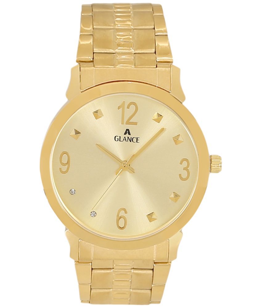     			Aglance Gold Stainless Steel Analog Men's Watch