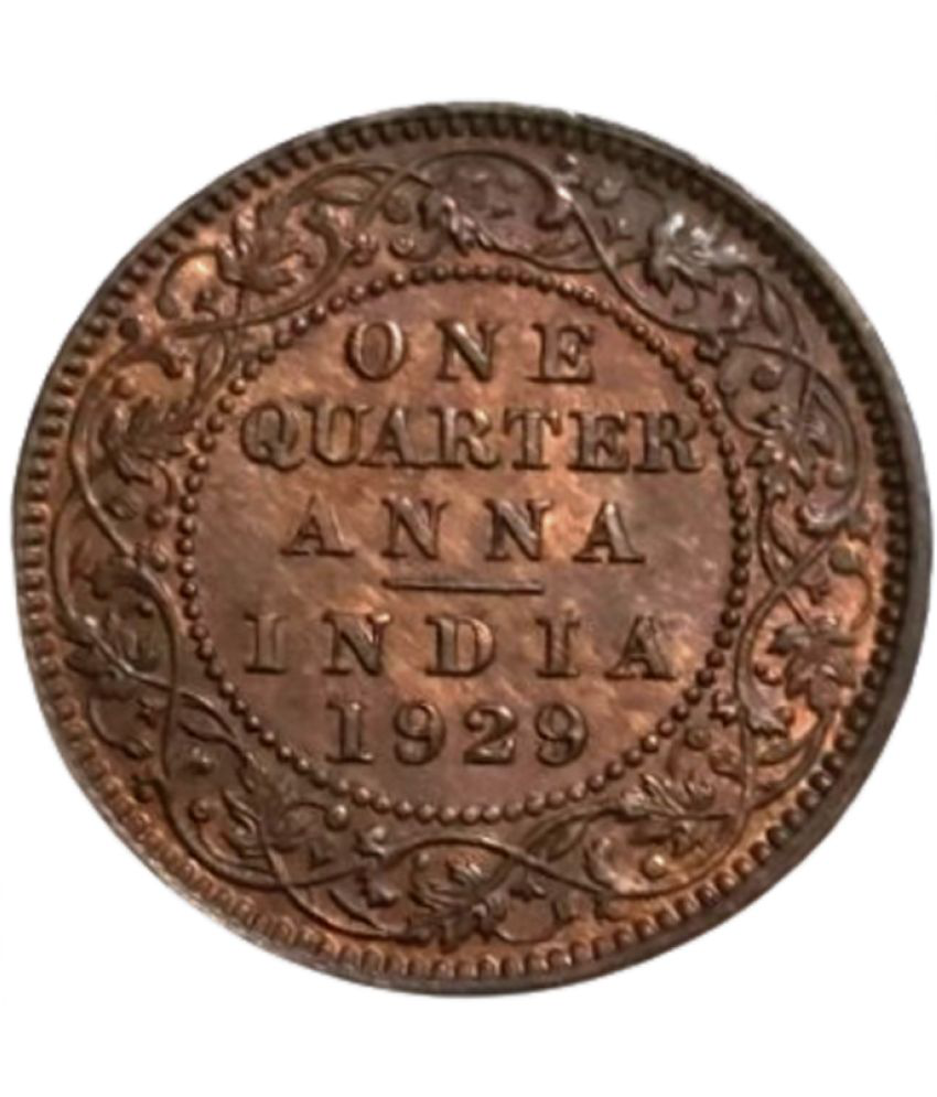     			British India 1 Quarter Anna 1929 Type Coin