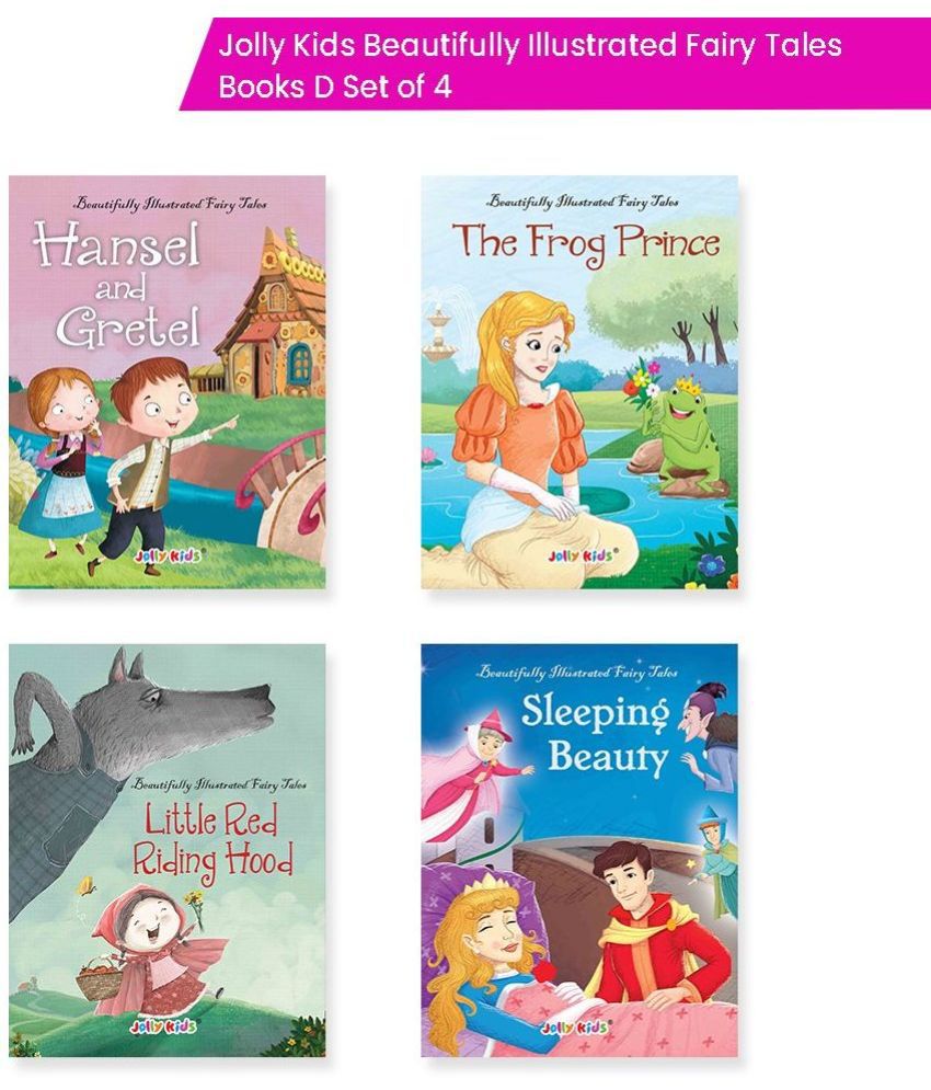     			Jolly Kids Beautifully Illustrated Fairy Tales Books D Set of 4 Combo Storytelling Books For Kids Ages 3-8 Years