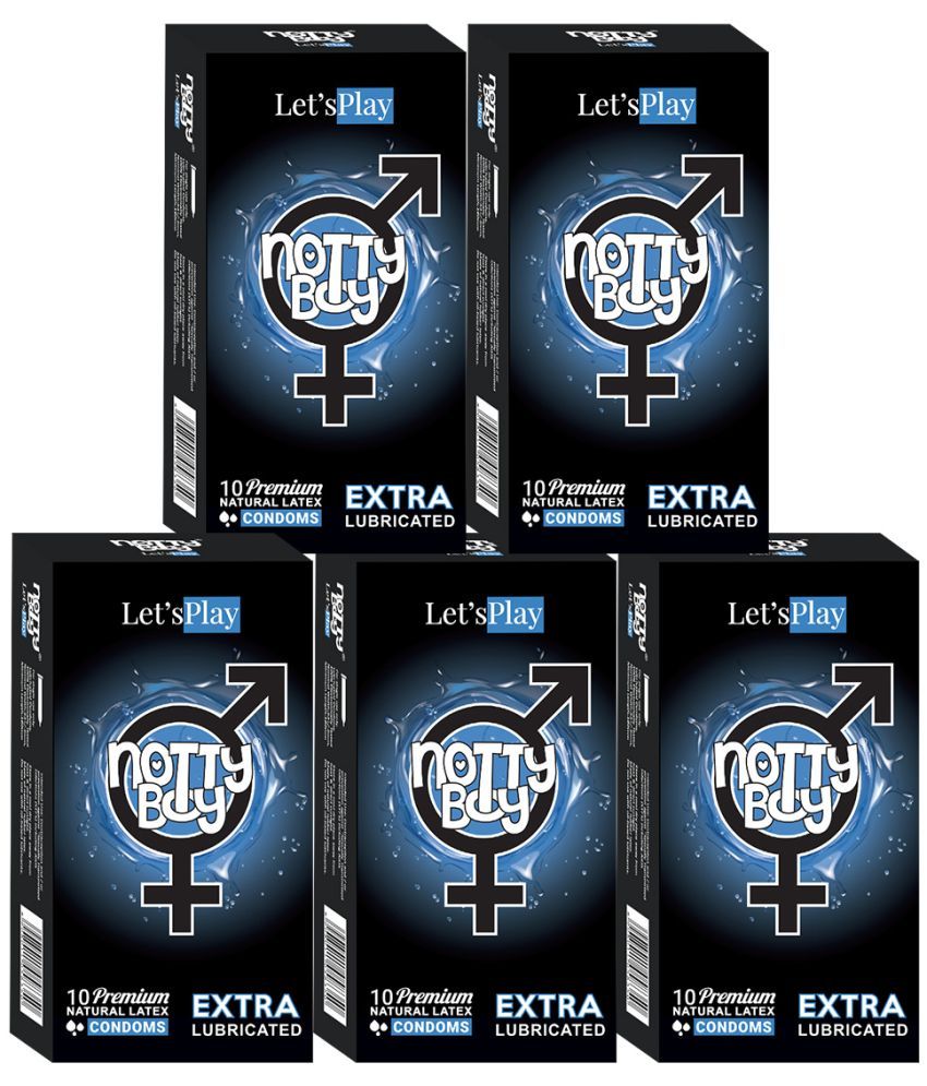     			NottyBoy Extra Lubricated Smooth Plain Condoms - 50 Units