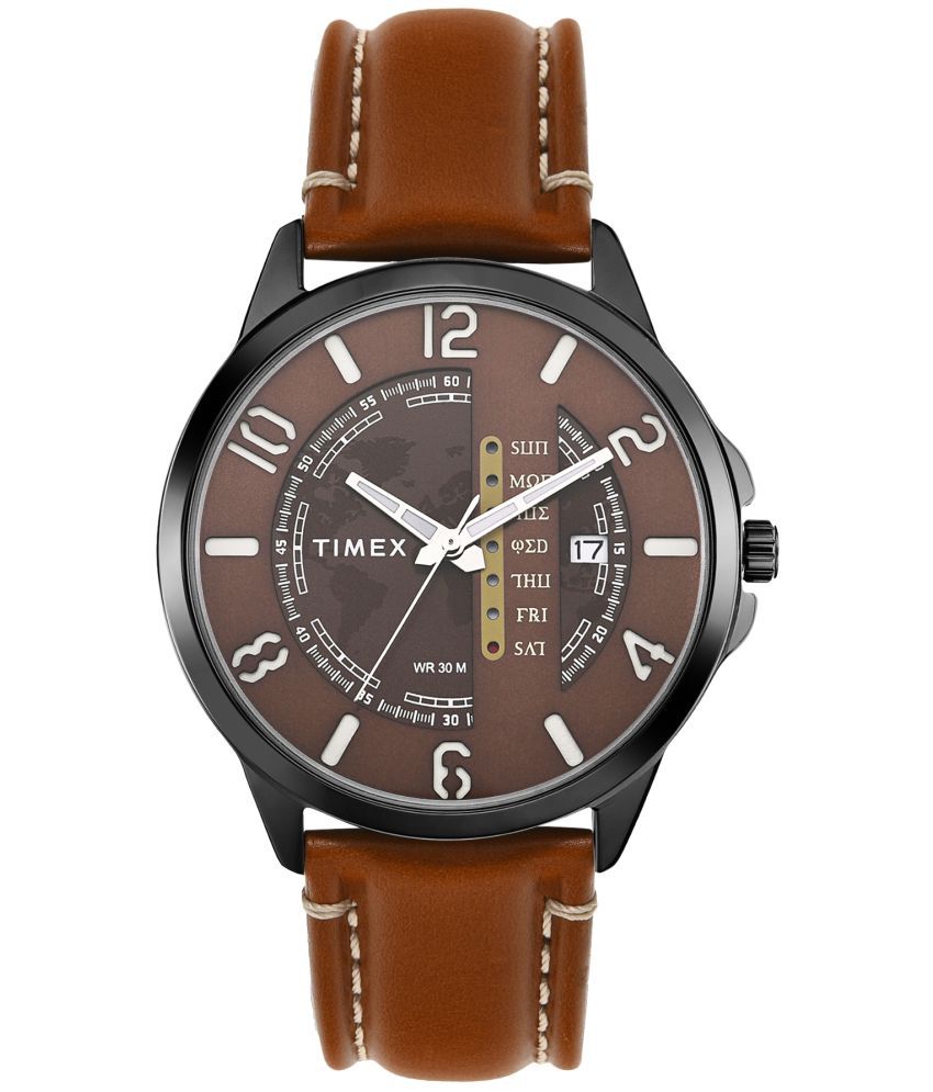     			Timex Tan Leather Analog Men's Watch