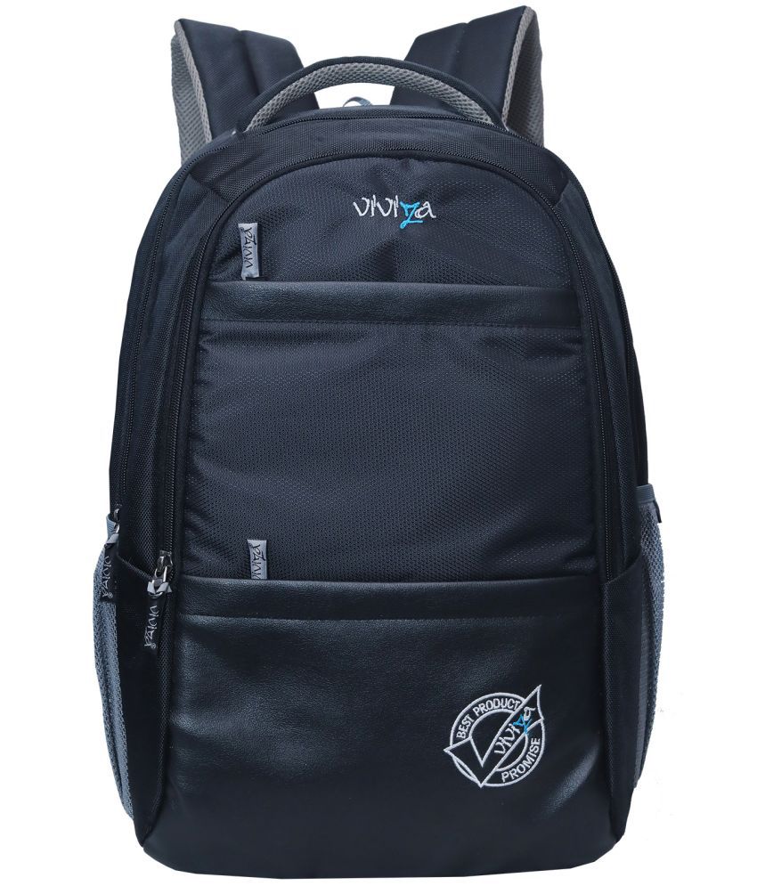     			Viviza Black Polyester Backpack ( 26 Ltrs )