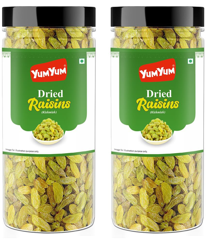     			YUM YUM Premium Dried Raisins Kishmish 500g (Pack of 2 -250g Jar Each)