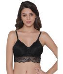 Clovia Nylon Heavily Padded Women's Bralette Bra ( Black )