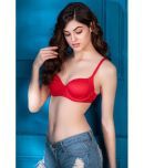 Clovia Red Cotton Heavily Padded Women's T-Shirt Bra ( Pack of 1 )