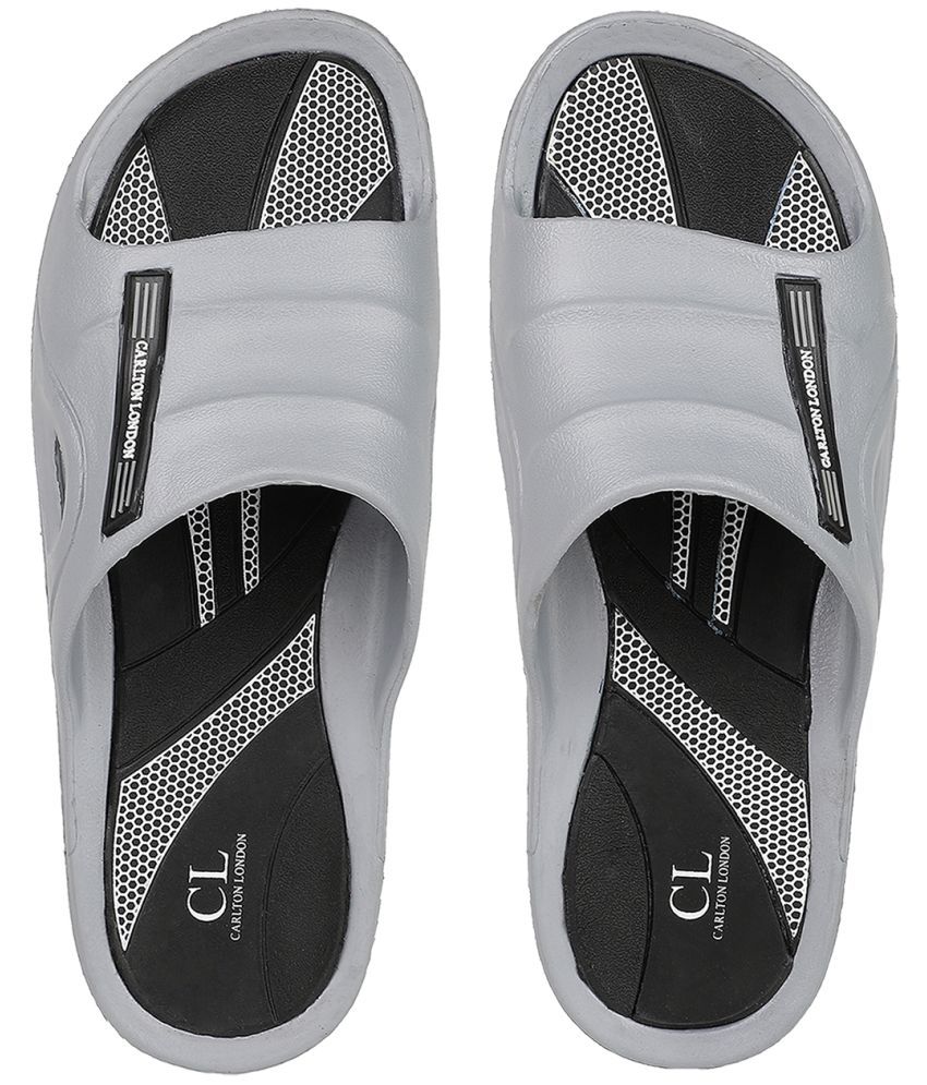     			Carlton London Light Grey Men's Slide Flip Flop