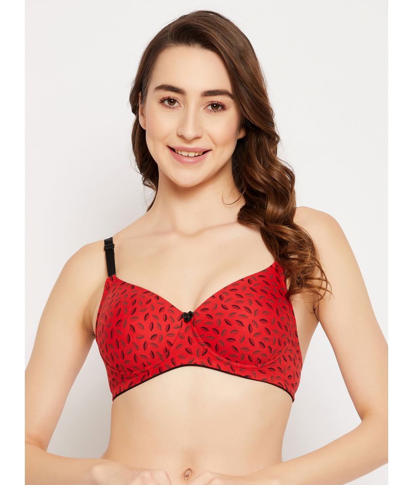     			Clovia Cotton Heavily Padded Women's T-Shirt Bra ( Red )