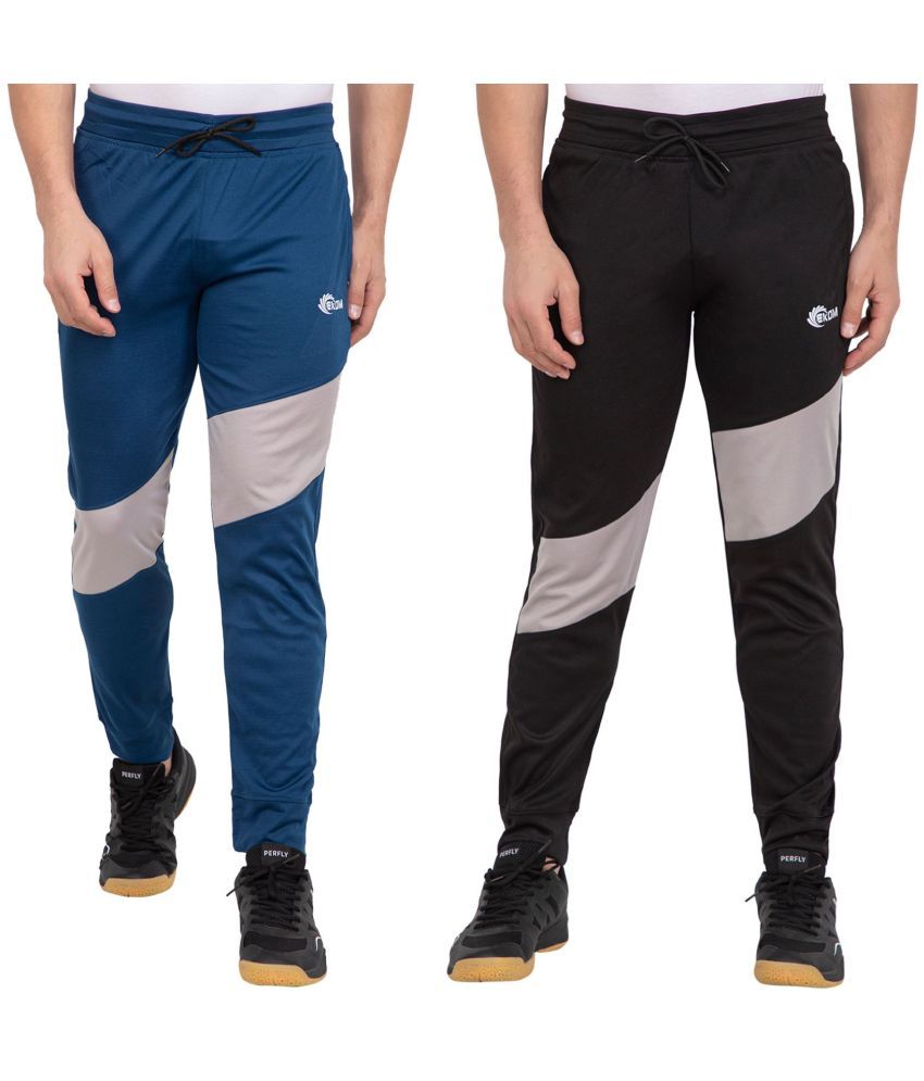     			EKOM Multicolor Lycra Men's Trackpants ( Pack of 2 )