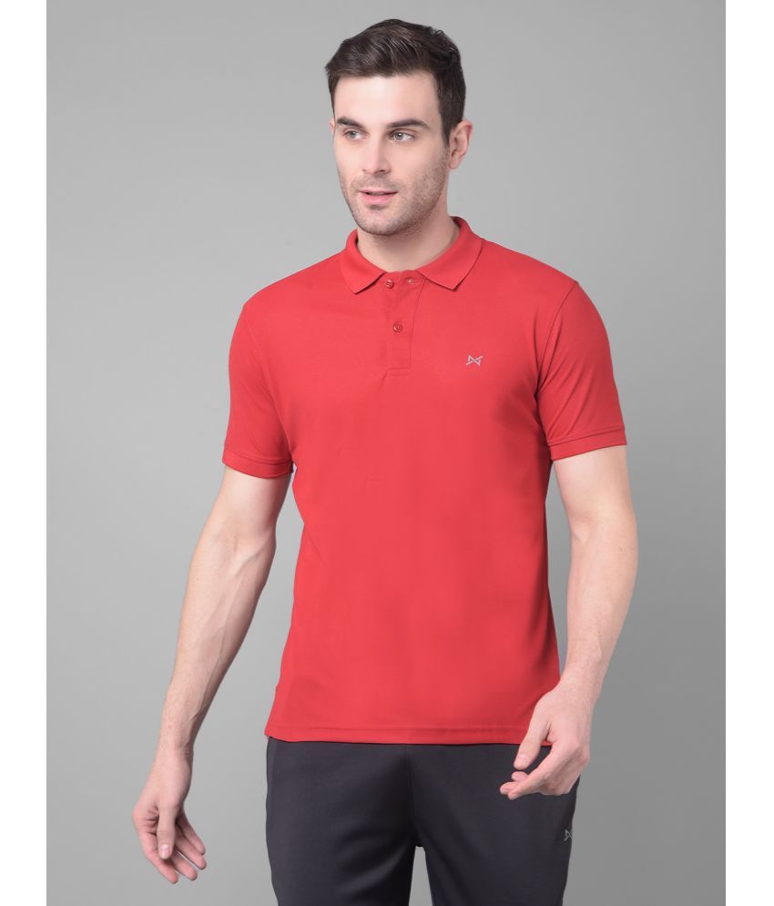     			Force NXT Red Polyester Regular Fit Men's Sports Polo T-Shirt ( Pack of 1 )