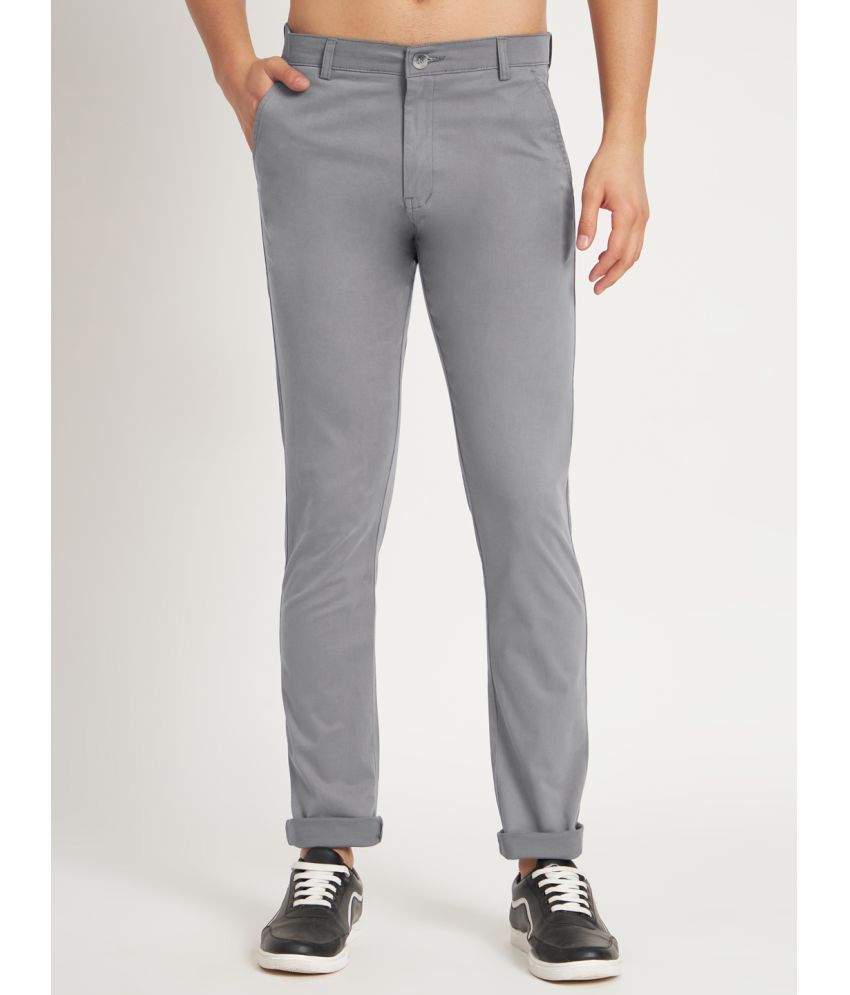     			RAGZO Regular Flat Men's Chinos - Grey ( Pack of 1 )