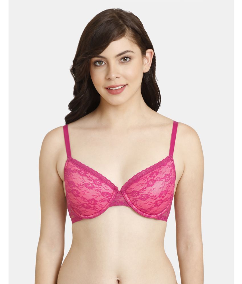     			Rosaline by Zivame Polyester Women's T-Shirt Bra ( Pink )