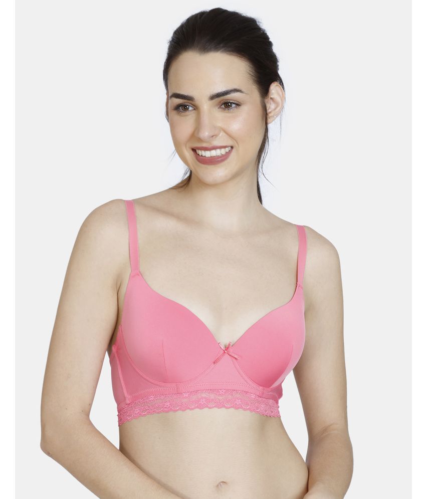     			Rosaline by Zivame Pink Polyester Heavily Padded Women's T-Shirt Bra ( Pack of 1 )