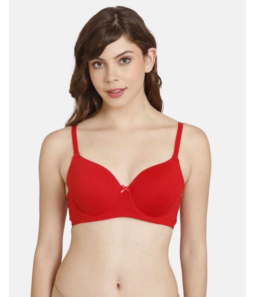     			Rosaline by Zivame Red Polyester Heavily Padded Women's T-Shirt Bra ( Pack of 1 )