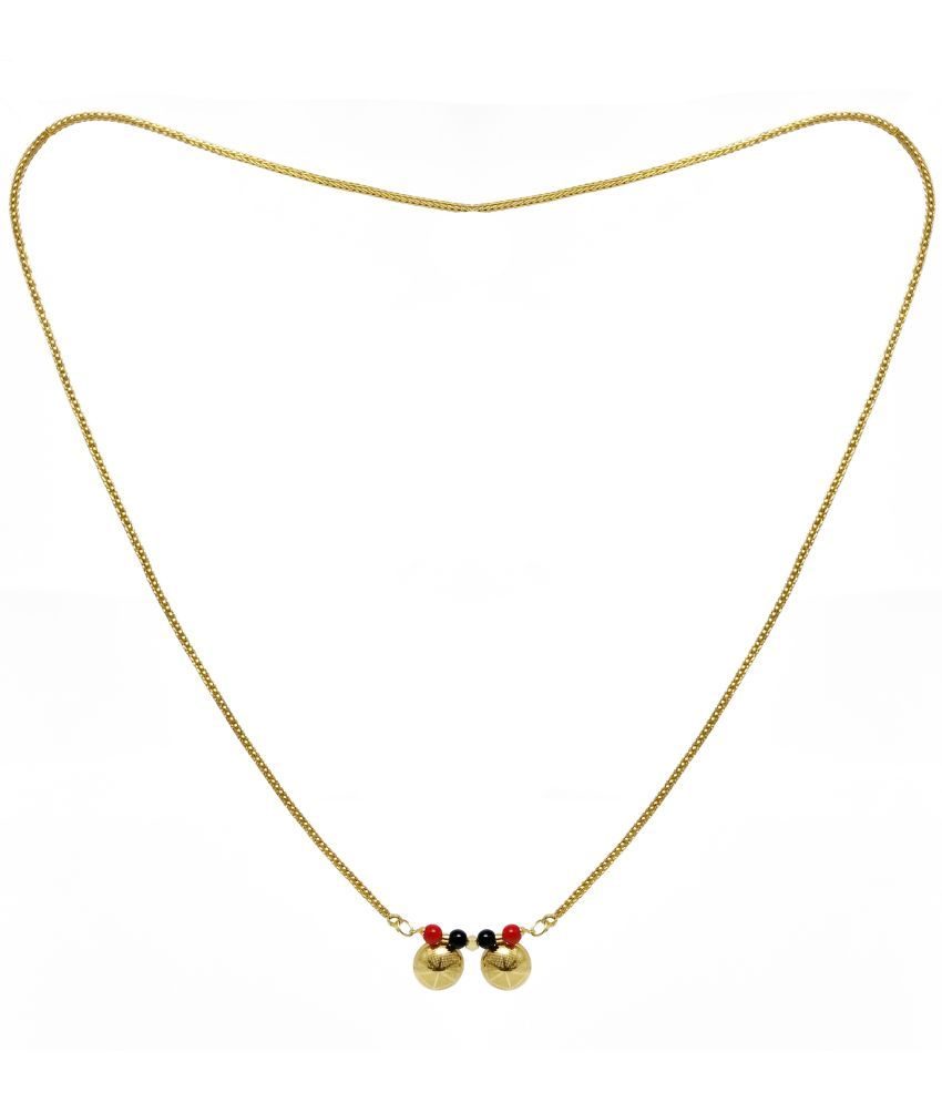     			SHANKH-KRIVA Golden Mangalsutra ( Pack of 1 )