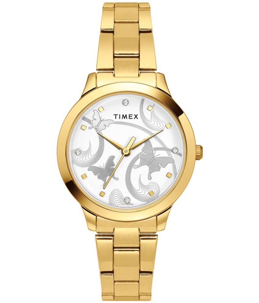     			Timex Gold Stainless Steel Analog Womens Watch