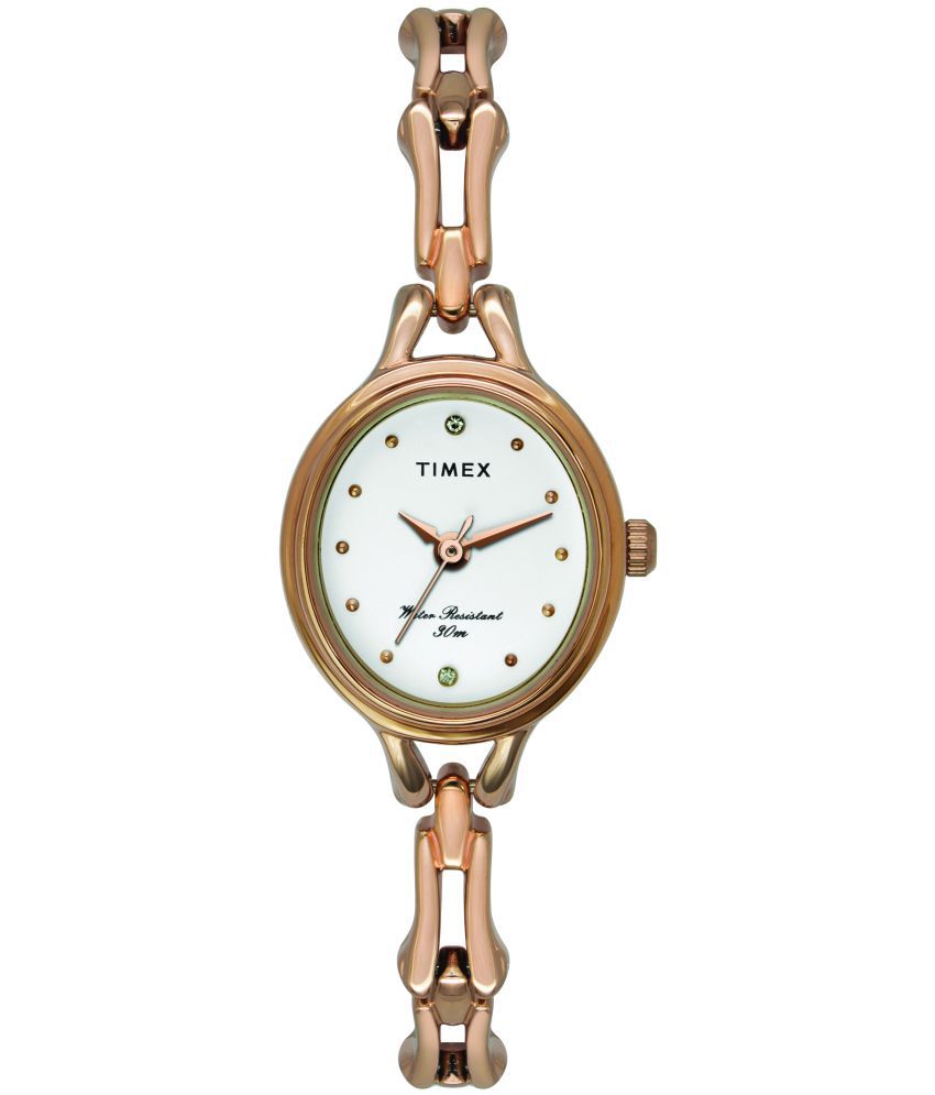     			Timex Rose Gold Brass Analog Womens Watch