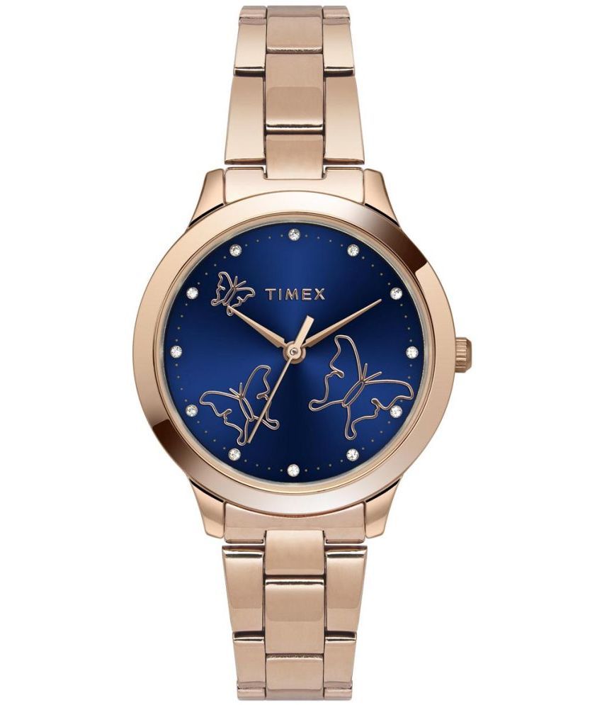     			Timex Rose Gold Stainless Steel Analog Womens Watch