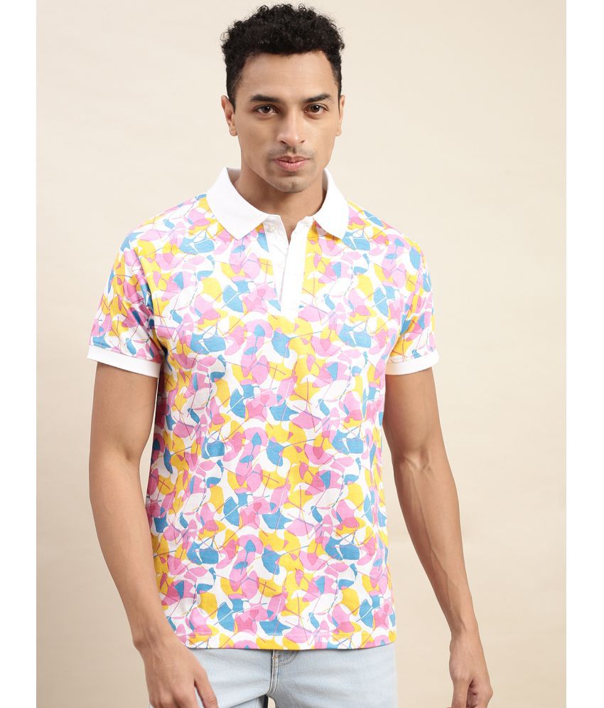     			Veirdo Cotton Regular Fit Printed Half Sleeves Men's Polo T Shirt - Multicolor ( Pack of 1 )