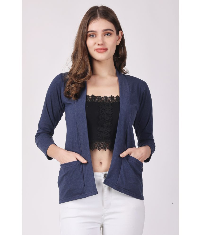     			Affair Cotton Women's Shrugs - Blue ( Single )