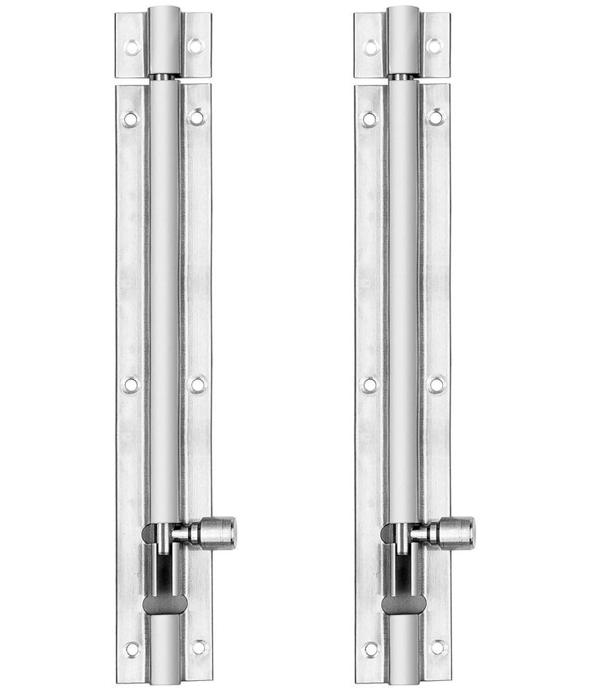     			Atlantic Morden Plain Tower bolt 8 inch (Stainless Steel, Two Tone Silver, Pack of 2 Piece)