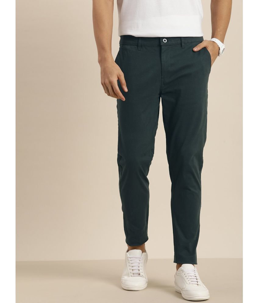     			Difference of Opinion Regular Flat Men's Chinos - Teal ( Pack of 1 )