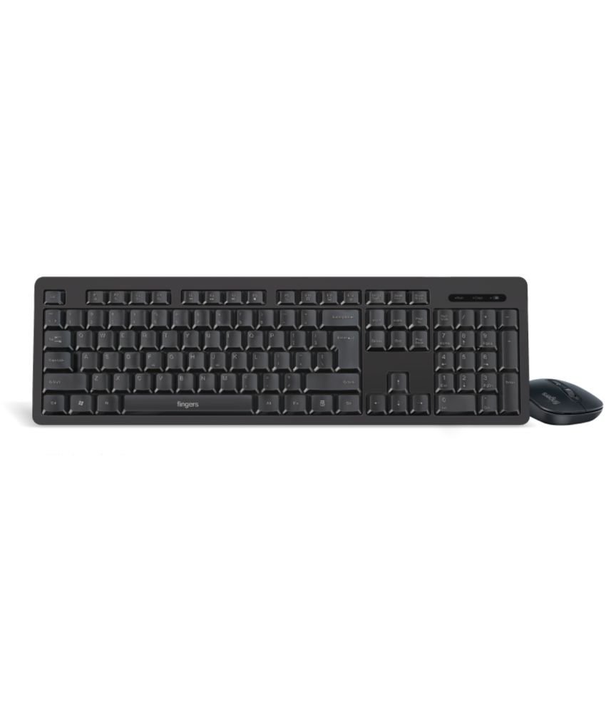     			FINGERS Black Wireless Keyboard Mouse Combo