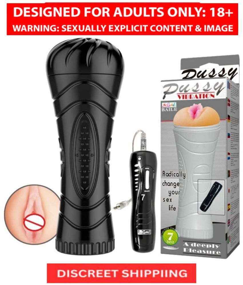     			FLASHLIGHT POCKET PUSSY INCH SOFT & REAL PUSSY SEX TOY FOR MEN + 7 FUNCTION EGG VIBRATION REMOTE