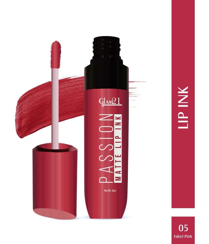     			Glam21 Passion Matte Lip Ink Upto 12Hour Color Stay Lightweight & Comfortable 6g Fabel Pink05