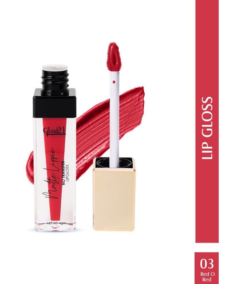     			Glam21 Matte Lippie No Transfer Lip Gloss Lightweight & Easy to Apply Matte Formula Red O Red03