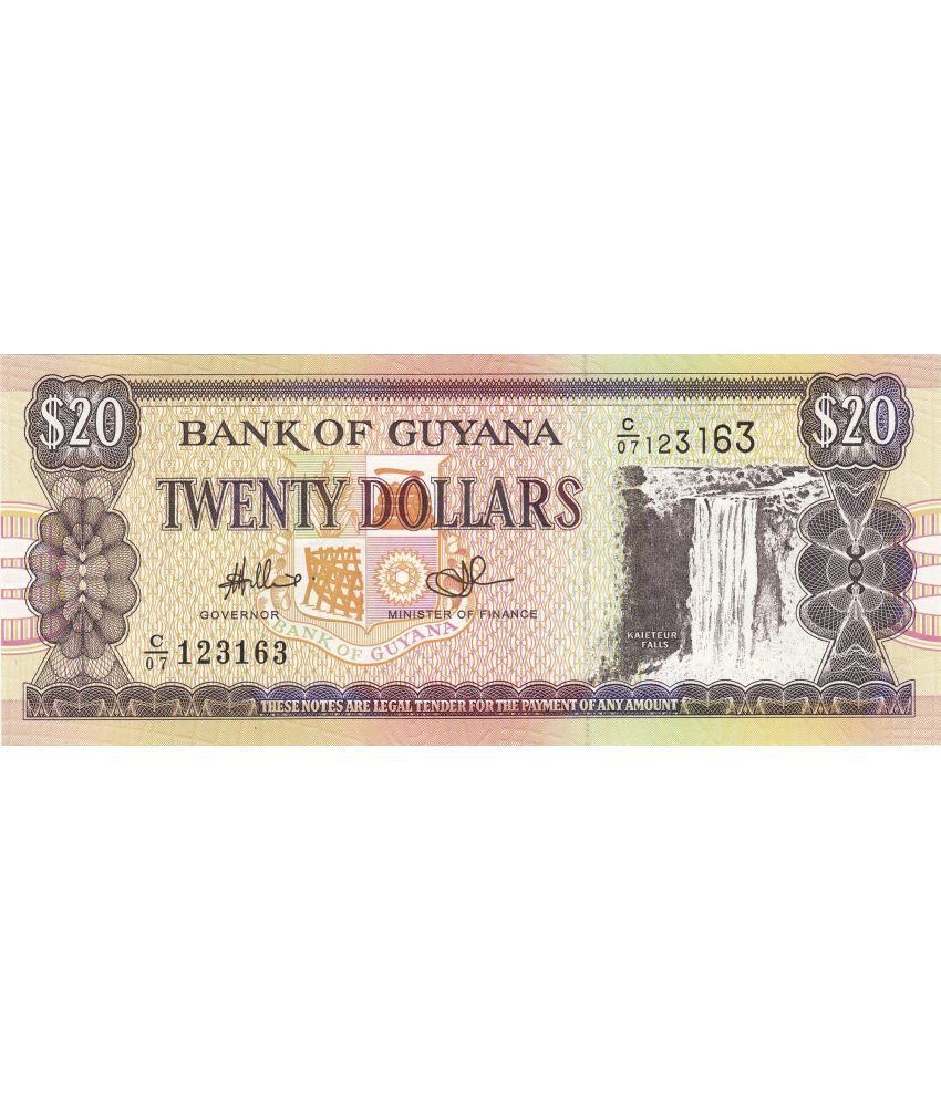     			Guyana 20 Dollars Top Grade Beautiful Gem UNC Banknote