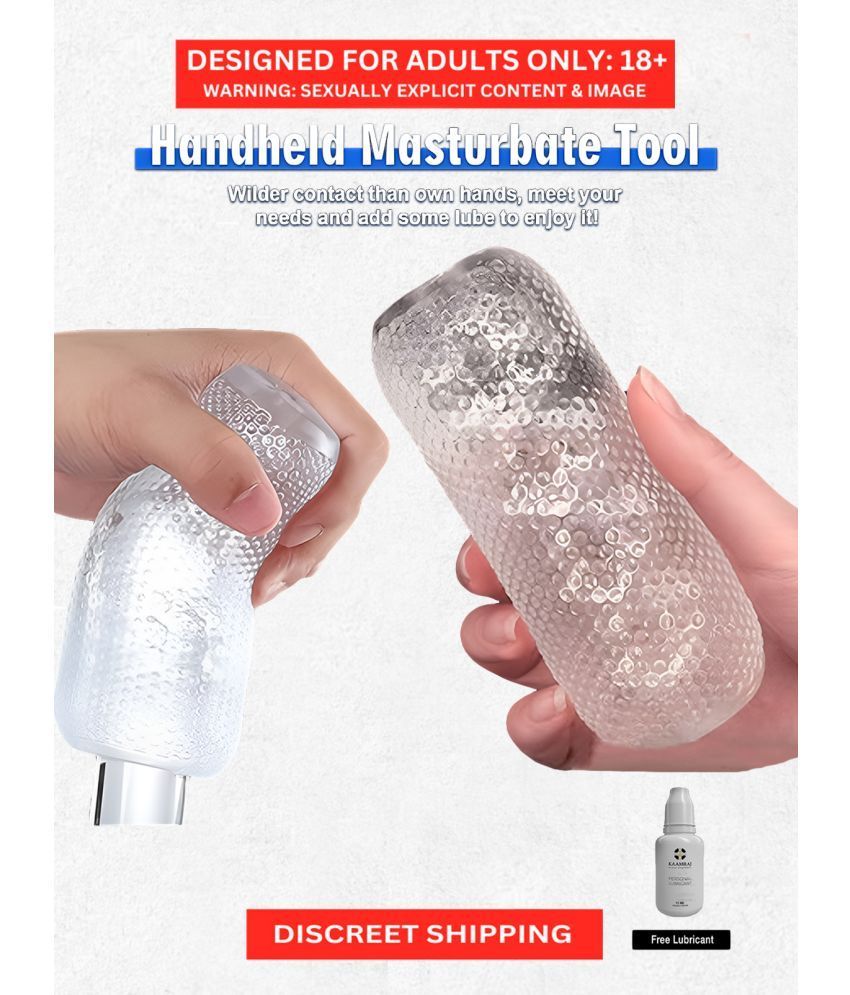     			Handjob Masturbator- Transparent Color Extra Dotted Design, Low budget Beginner's First Choice Male Masturbator Sleeve by Naughty Nights